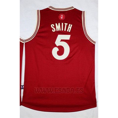 Camiseta Navidad 2015 Cleveland Cavaliers J.R. Smith #5 Rojo